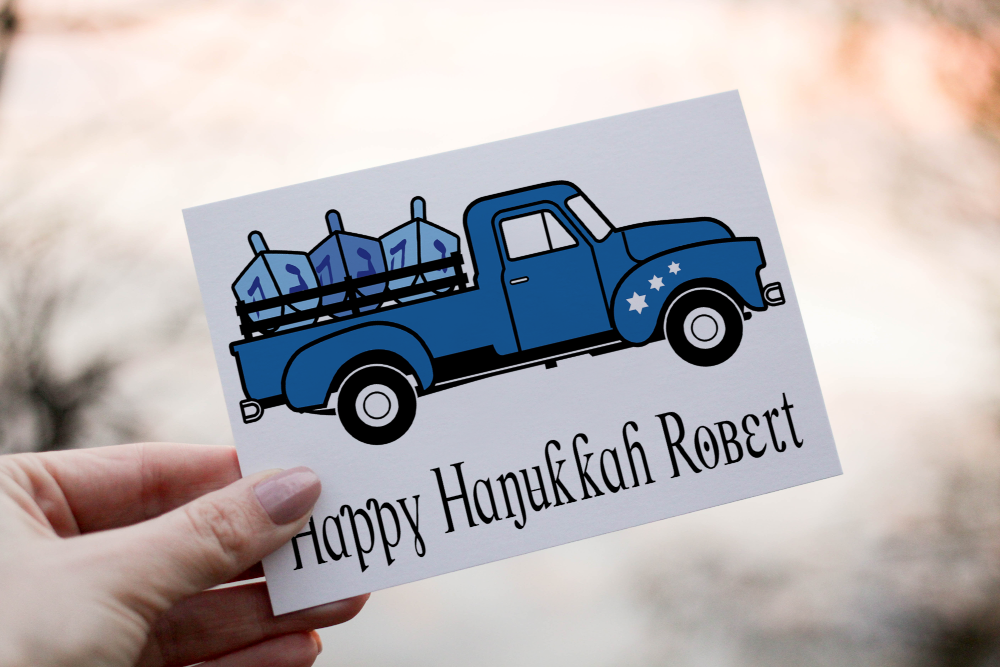 Happy Hanukkah Card, Hanukkah, Personalised Hanukkah Celebration - Click Image to Close